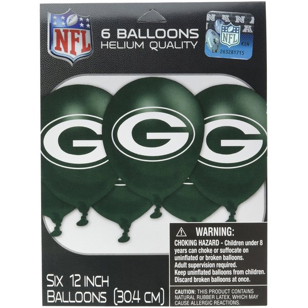 Green Bay Packers Latex Balloons - 12" (6 Pack) - Perfect for Game Day Celebrations & Diehard Fan Events