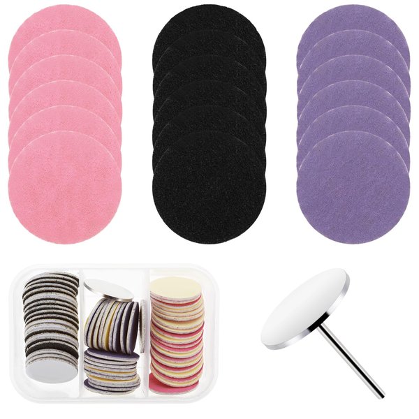 Sanding Paper Discs(#80#150#240 Grits) and Metal Nail Drill Bit Foot Files Replacement Sandpaper Discs for Dead Skin Callus Cuticle Remover Manicure Pedicure