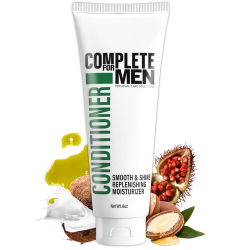 COMPLETE FOR MEN - Conditioner for Men, Smooth and Shiny Replenishing Conditioner - Mens Conditioner for Damaged Hair, Natural Hair Moisturizer, Repairs and Nourishes, Intense Hydrating Conditioner
