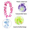 Super Z Outlet Giant Hawaiian Ruffled Simulated Colorful Luau Silk Flower Leis Jumbo Necklaces for Tropical Island Beach Theme Party Event, Birthday Supplies, Costume (12 Pack)