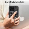 CUSTYPE Phone Grip with Kickstand, Removable Magnetic Phone Grip Holder for Hand for MagSafe,[2-Way Stand] Metal Leather Stand Compatible with iPhone, Samsung, LG, Pixel (Black)