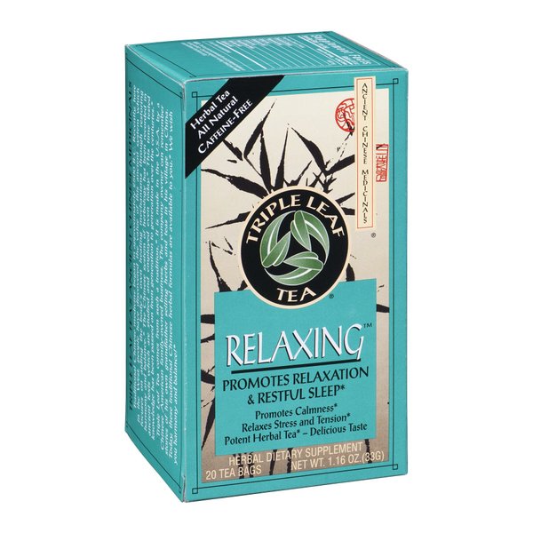 Triple Leaf Tea Relaxing Herbal Tea, 20 Tea Bags per Box (Pack of 3 Boxes)