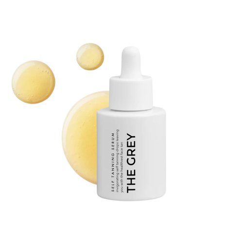 Self Tanning Serum for Men by The Grey | Anti Aging Self Tan Drops Reduces Appearance of Fine Lines & Wrinkles Moisturizes Blended with Vitex Agnus Castus, Olea Europaea & Jujuba Seed Extract 1oz