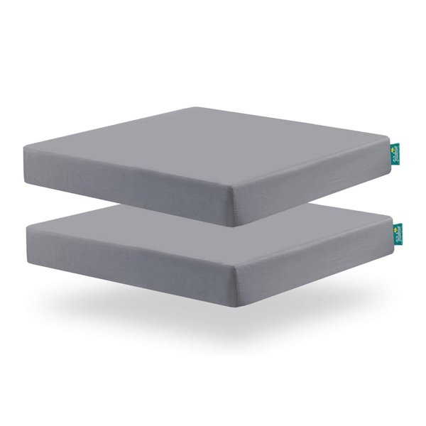 Square Playard/Playpen Fitted Sheets, Perfect for New Room2 / TotBloc Portable Playard, 2 Pack, Ultra Soft Microfiber, Fitted Playpen Sheet, Grey.