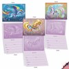 The Best Card Company 10 Assorted Invitation Note Cards Bulk Box Set 4 x 5.12 Inch with Envelopes (10 Designs, 1 Each) Unique Unicorns AM6294ING-B1x10