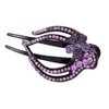 Leadigol 4PCS Heart Shaped Duckbill Clips,Flower Rhinestone Hair Clip Sparkly Crystal Beads Hair Claw for Women