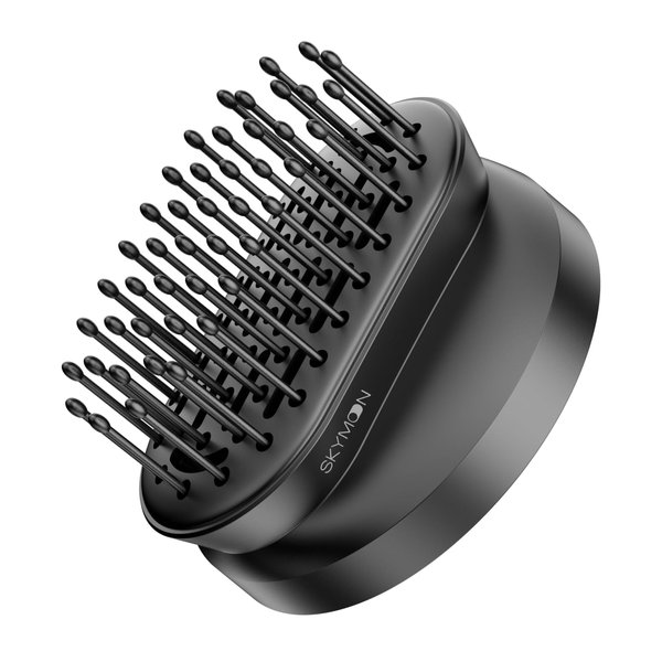SKYMOON Hair Dryer Comb Attachment, Magnetic Hairdryer Nozzle for Detangling, Lengthening Textured Hair and Efficient Styling, Dark Grey