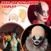 4 Pcs Halloween Bald Caps Halloween Costume Makeup Latex Thick Bald Wig Head Hair Nets Black Mesh Wig Cap Net Skull Head Wig Cap Fake Wig Cap Cosplay Costume Accessory for Theme Party Adults Kids