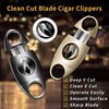 Demcigar V-Cut Cigar Cutter, Stainless Steel Sharp Blade Cigar Guillotine Scissors for Men(Grey)