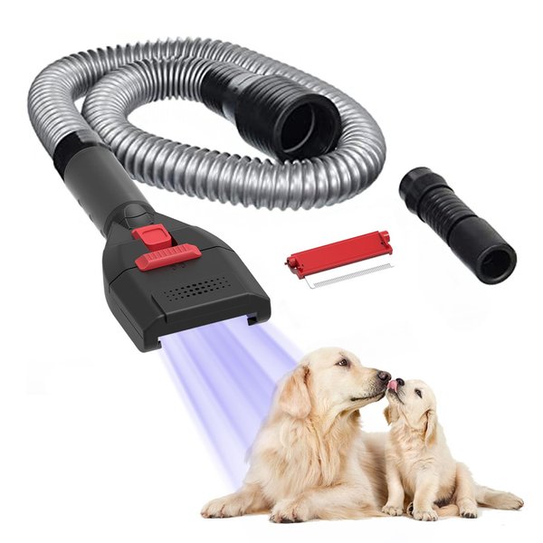 Defurry Pet Grooming Brush and Shedding Comb Kit for Dog/Cat Hair, Vacuum Attachment Deshedding Tool,Professional Accessories Remover for Pet's Undercoat Fur