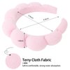 WHAVEL 3 Pack Spa Headband Skincare Headbands, Makeup Headband Sponge Terry Cloth Headbands Face Wash Headband Puffy Hair Band for Washing Face Women Girls (Pink, Hot pink, Black)