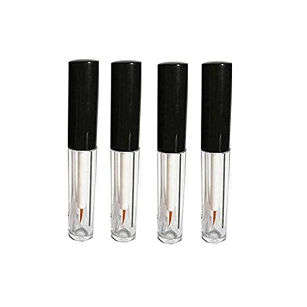 DNHCLL 4PCS 5ML Empty Plastic Eyeliner Tube Container,Eyelash Extension Liquid Storage Holder Container Eyelashes Mascara Tube for Eyelash/Eyebrow Growth Castor Oil