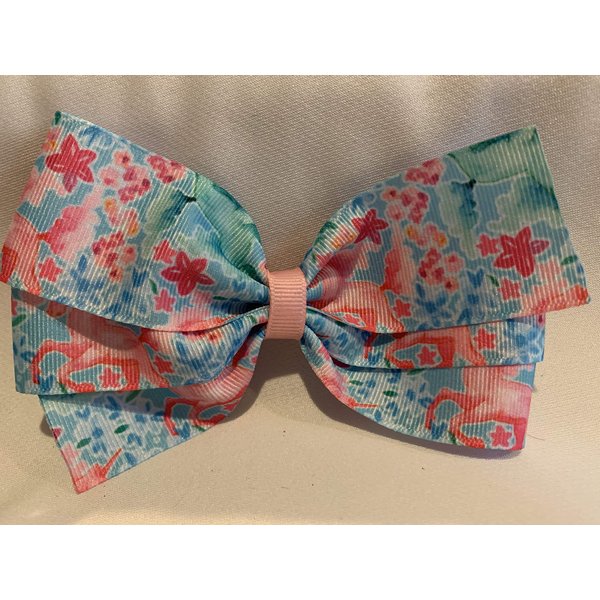 Unicorn Hair Bow, Unicorn Bow, Girls Hair Accessory, Partially Lined Alligator Hair Clip