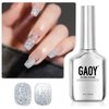 GAOY Glitter Gel Nail Polish, 16ml Silver Sparkly Gel Polish, Diamond Shiny Glitter Soak Off UV Gel for Nail Art, 1350 Milky Way