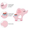 Soft Pink Elephant Teether Toy for Babies 0-6/6-12 Months Silicone Chew Teething Toy,2pcs Baby Pacifier for Gift