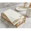 FOCUSLINE 100 Linen Feel Disposable Bathroom Napkins, Guest Towels Disposable Bathroom Soft, Absorbent Napkins Paper, Disposable Hand Towels for Bathroom, Parties, Weddings, Dinners, Gold, 12" x 17"