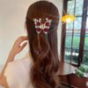 Red Rose Butterfly Gold Hair Claw Clips Metal Shark Clip Exquisite Hairpin for Women Girls Rose Tassels Hair Accessories for Thick Thin Hair Valentine's Day Gift 1 PCS