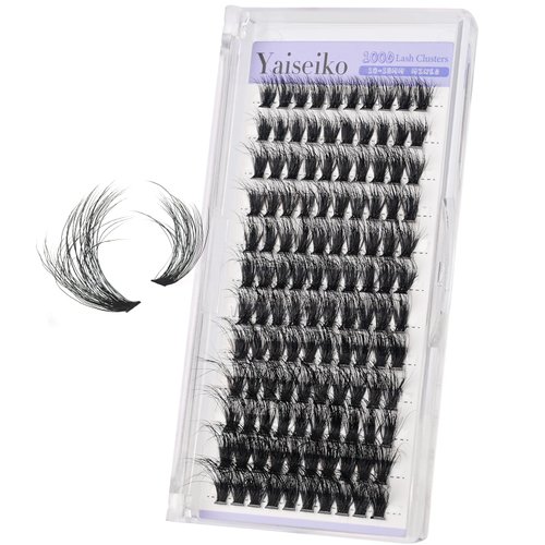 Fluffy Lash Clusters Eyelash Extension 10-18mm Thick Lash Clusters Volume Individual Lashes 100D Wispy D Curl Eyelash Clusters Full Volume DIY Plant Fibres False Eyelashes, by Yaiseiko