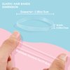 2500PCS Clear Elastic Hair Ties, Mini Hair Rubber Bands, Soft Hair Elastics for Women Girls, 30MM in Length & 2MM in Width