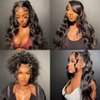CUMASE 200 Density HD Lace Front Wigs Human Hair 13x6 Lace Front Wigs Human Hair Body Wave Lace Front Wigs Human Hair Glueless Body Wave Lace Frontal Wig for Women 22 Inch