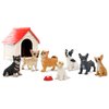 Toymany 12PCS Mini Dog Figurines Toy Set, Realistic Detailed Plastic Puppy Figures Playset, Hand Painted Dogs Animals Toy, Cake Toppers Easter Eggs Christmas Birthday Gift for Kids Toddlers