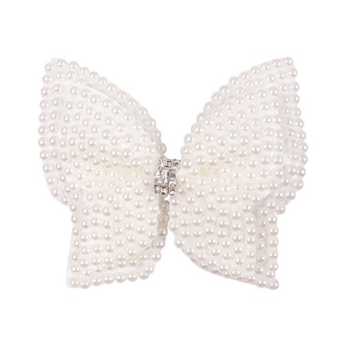 Elegant Pearl Hair Bows for Girls, White Butterfly Flower Hair Bow Clip Wedding Hair Accessories Women Hairpins Hair Styling Accessories.(FJ23) (Type C)