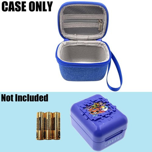 LeoTube Hard Carrying EVA Case Compatible with Bitzee Digital Pet Interactive Virtual Toy, Storage Travel Holder for Bitzee Virtual Electronic Pets Accessories for Kids (Case Only) (Blue)