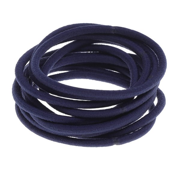 50pcs Nylon Rubber Bands High Elasticity Ponytail Holder Hair Ties Rope for Adults (Blue)