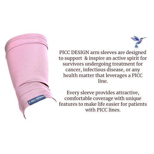 PICC DESIGN: Slip-On PICC Line Arm Sleeve w/Antimicrobial & Moisture-Wicking Properties! (Pink, XL)…