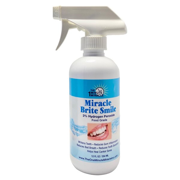 Miracle Brite Smile with Food Grade Hydrogen Peroxide and Essential Oils