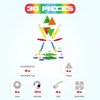 Tinamiri SUPERMAG - Multicolor 30 | Educational Construction Fun | 30 Piece Set | Europe-Made | STEM | Toy Magnetic Building Sets | Magnet Toys | Supermag 0650