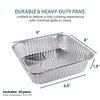 FUNSTITUTION Aluminum Foil Pans 8x8 Inches (30 Pack) - Tin Foil Pans with High Heat Conductivity - Disposable Aluminum Tray Cookware For Baking, Grilling, Cooking, Storing, Prepping