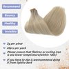 Ice White Tape in Hair Extensions Human Hair for Women,Ice White Seamless Skin Weft Tape in Soft Straight 100% Real Human Hair Extensions Tape ins Invisible Hair Extensions 14Inch Glue in Extensions
