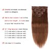 Real Clip in Hair Extensions Light Brown 8 Pieces - Premium Womens Straight Double Weft Thick Remy Hair Extensions Clip in on Human Hair for Long Hair (16" / 16 inch, #6, 102 grams/3.6 Oz )