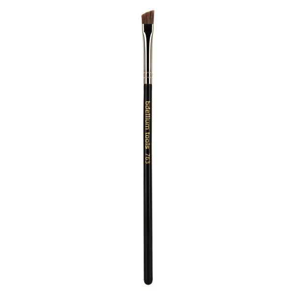 Bdellium Tools Professional Makeup Brush - Maestro Series 763 Angled Brow - With Soft Synthetic Fibers, For Defining Eyebrows (Black, 1pc)
