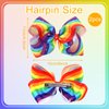 Pride Day Hair Bow Clips Exquisite Rainbow Girl Bow Clip Gay Pride Bow Alligator Clips Glitter Rhinestone Bowknot Hairpin Festive Hair Decoration for Girls Toddlers Kids Women 2Pcs