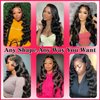 PUNUBO 13x6 Lace Front Wigs Human Hair Body Wave 13x6 HD Lace Frontal Wig 180 Density Unprocessed Brazilian Virgin Human Hair Glueless Wigs Human Hair Pre Plucked Lace Front Wigs for Women 28 Inch