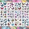 Ooopsi Butterfly Tattoos for Kids Womens - 110 Pcs 3D Tattoos, Colorful Body Art Temporary Tattoos, Butterfly Party Favors