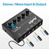 Moukey Headphone Amp Amplifier 4 Channels Metal Stereo Audio Amplifier,Mini Headphone amplifier portable - 4x Quarter Inch Balanced TRS Headphone Output and TRS Audio Input, DC5V Power Supply-MHAMP1