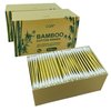 1050pcs CGR Organic cotton Swabs, 100% Cotton Double-Tipped, Bamboo Sticks(compostable), Travel Pack(3 Pack of 350 Swabs Total)