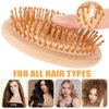 Bamboo Hair Brush No Handle Design Mini Hair Brush Hair Massager Scalp Bamboo Comb Bamboo Brush for Hair Growth