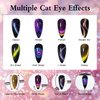TWOEIGHT 9D Cat Eye Gel Nail Polish, Magnetic Cat Eye Gel Polish Set, 8ml*6 with 1Magnets, Classic Colors Chameleon Magic Galaxy Effect Soak off Nail Art - Sparkle Stunning Gel Polish Gift for Women