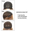 CanLux Long Straight Wig Brown Synthetic Wig with Blonde Highlight Wig for Women Middle Part Wig Cosplay Full Hair Wigs with Wig Cap -26 inch