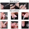 500pcs Clear Square Press on Nails Medium Length Fake Nails Acrylic Full Cover False Nails Tips Transparent Artificial Glue on Nail for Nail Art DIY,10 Sizes