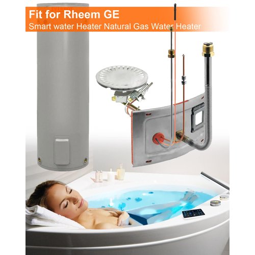 SP20075 Pilot and Igniter Assembly Replacement Kit, Natural Gas Water heater Assembly Fit for Rheem GE Smartwater Heater, Water Heater Parts Replace GG50T06AVH00 AS39845 22V40PF1