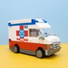 Uvini Building Block Pull Back Car for Kids, Toy Car Building Sets, Ambulance Car Model to Build, Best Gift for Kids, 122 Pieces