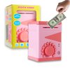 Kids Piggy Bank for Girls, Kids Safe with Password Lock, ATM Piggy Bank and Money Bank with Auto Grab Bill Slot, Toy Safe Birthday Gifts for 3 4 5 6 7 8 9 10 Years Old Children Teens Toddler (Pink)