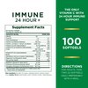 Nature's Bounty Vitamin C 24 Hour Immune Support with Zinc and Vitamin D, Daily Immune and Upper Respiratory Support, Ester Vitamin C 1000mg Capsules (Softgels), 100 Count