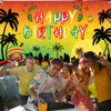 Avezano Reggae Birthday Backdrop Palm Tree Reggae Party Decorations Banner Rasta Jamaican Music Themed Happy Birthday Party Supplies Reggae Music Party Banner 70.8 x 43.3 Inch