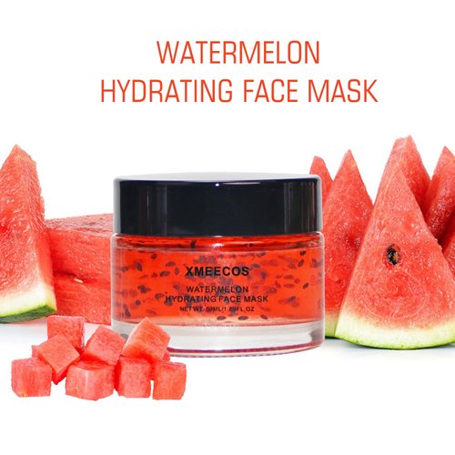 XMEECOS Watermelon Hydrating Face Mask Moisturizing Softening Cruelty free| watermelon Extract| Smooth Skin| Brightening with Niacinamide